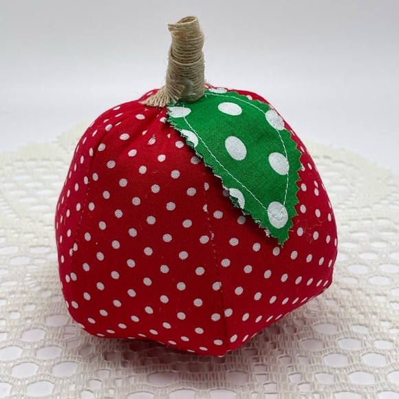 Hand Crafted Other - Handmade Stuffed Fabric Red Apple